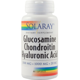 GLUCOSAMINE CHONDROITIN HYALURONIC ACID 60cps SOLARAY SECOM
